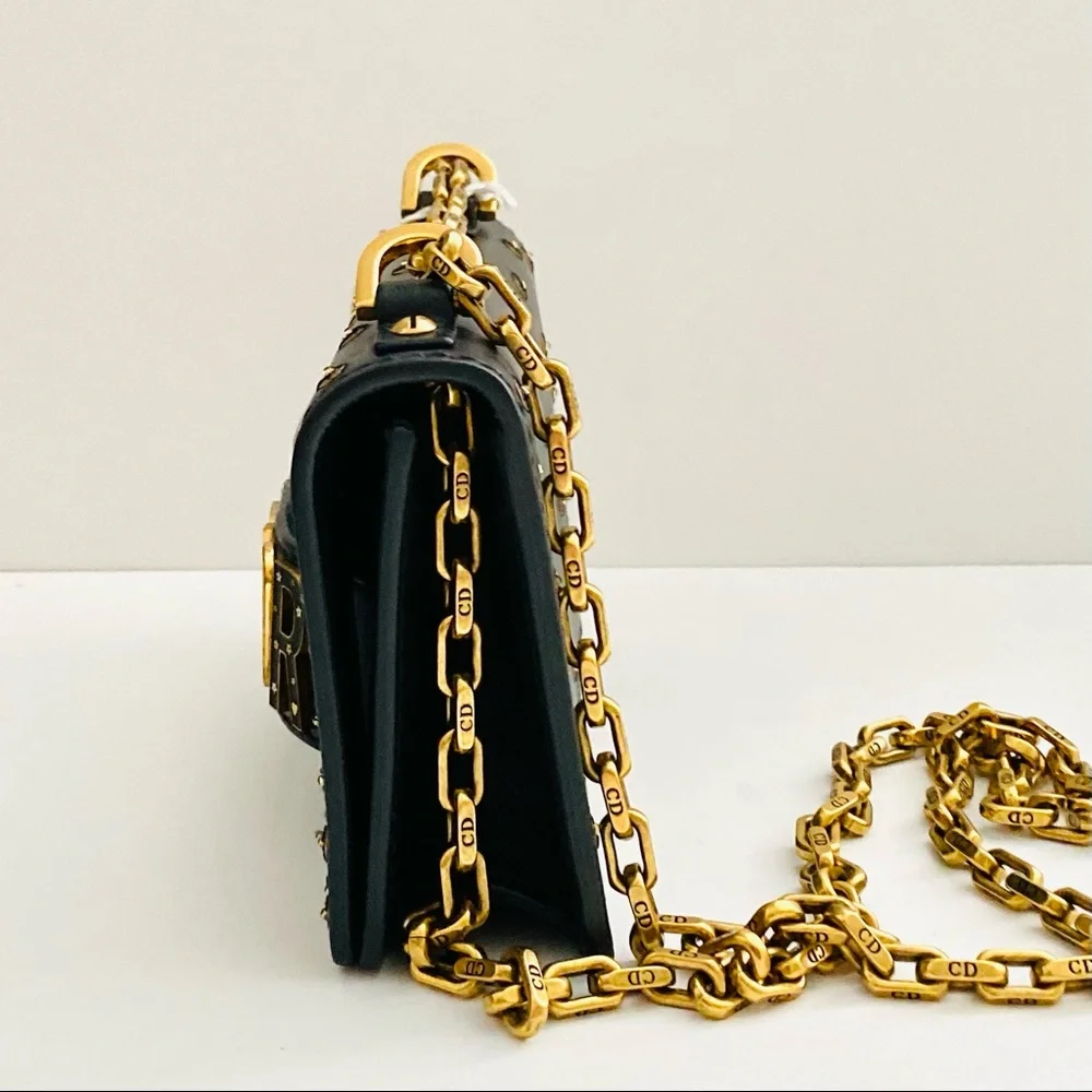 DIOR Leather Studded J'Adior Crossbody Bag / Clutch - Picture 4 of 9